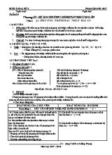 Giáo án Đại số Lớp 9 - Tiết 31 Phương trình bậc nhất hai ẩn - Năm học 2017-2018 - Phạm Quang Huy